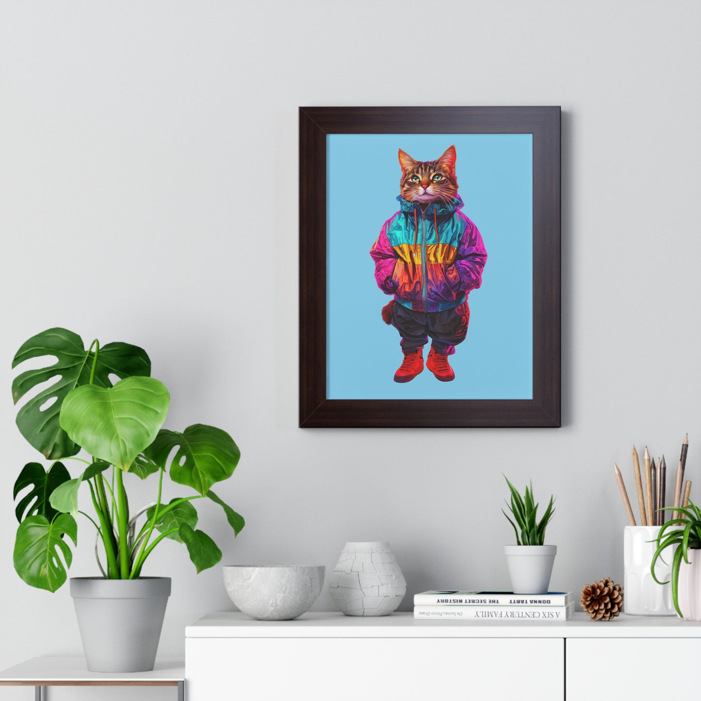 Swagger Cat Framed Wall Art