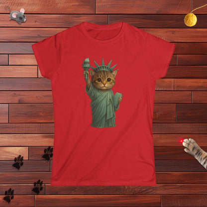 Statue of Meowberty Ladies Tee