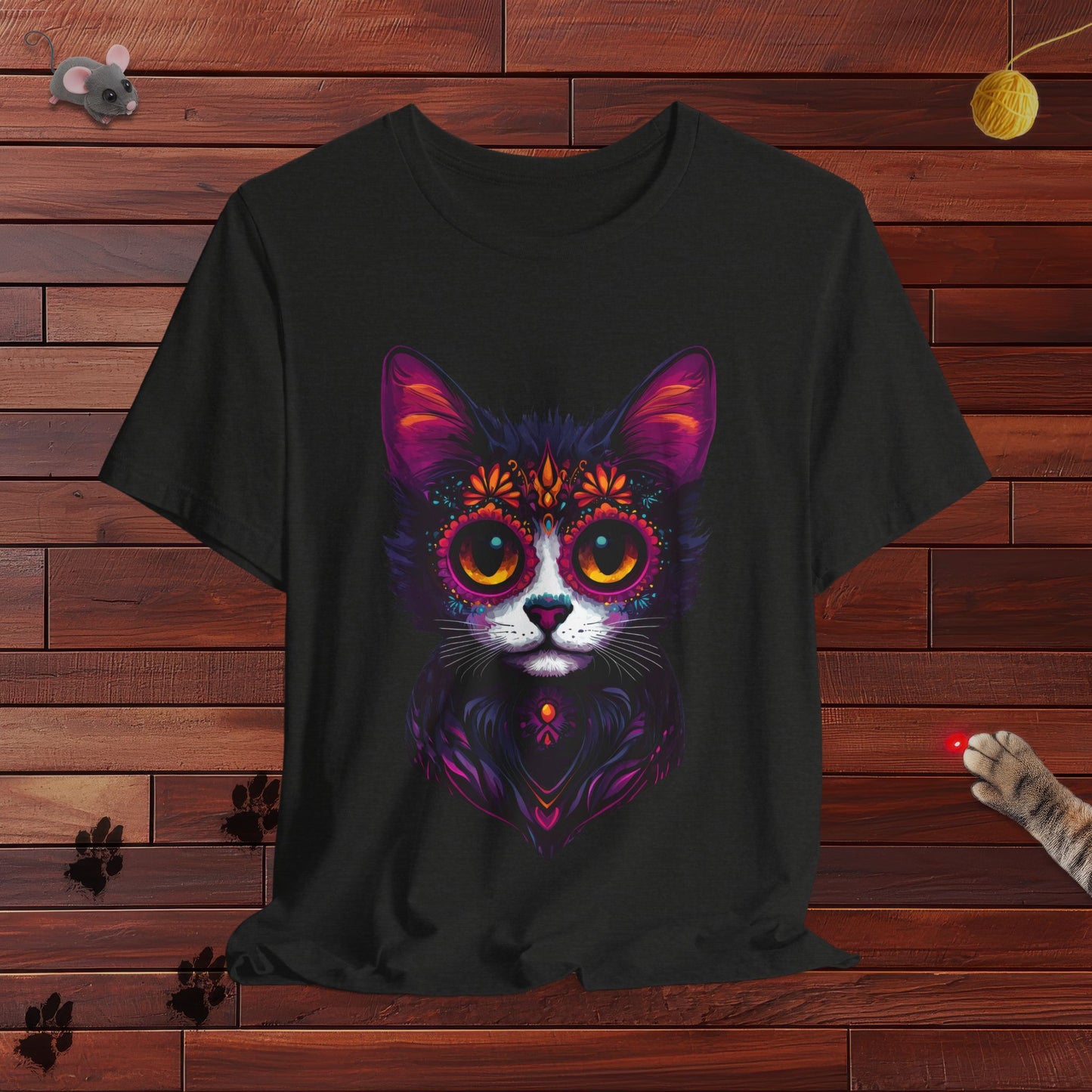 Dia De Muerte Gatito Mens Tee