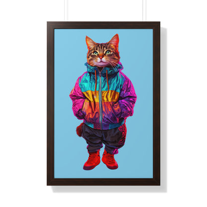 Swagger Cat Framed Wall Art
