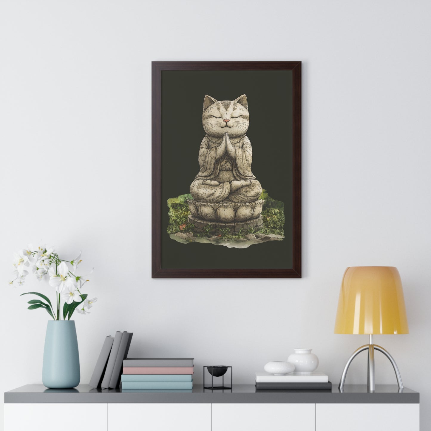 Purrfectly Zen Framed Wall Art