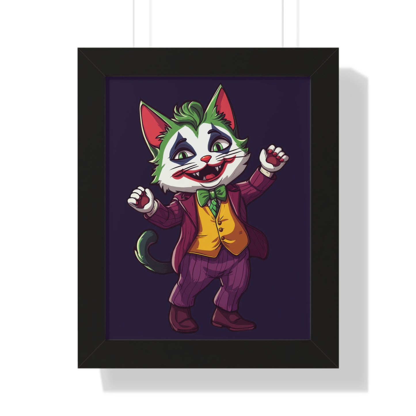 The Joker Cat Framed Wall Art