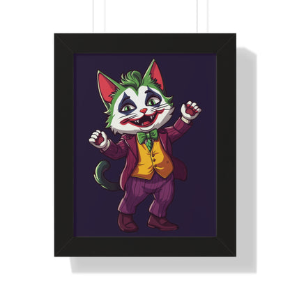 The Joker Cat Framed Wall Art