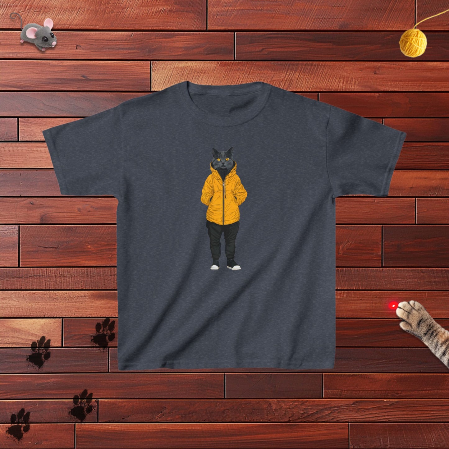 Yellow Jacket Cat Kids Tee