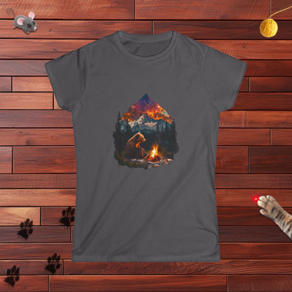 Camping Bear Ladies Tee