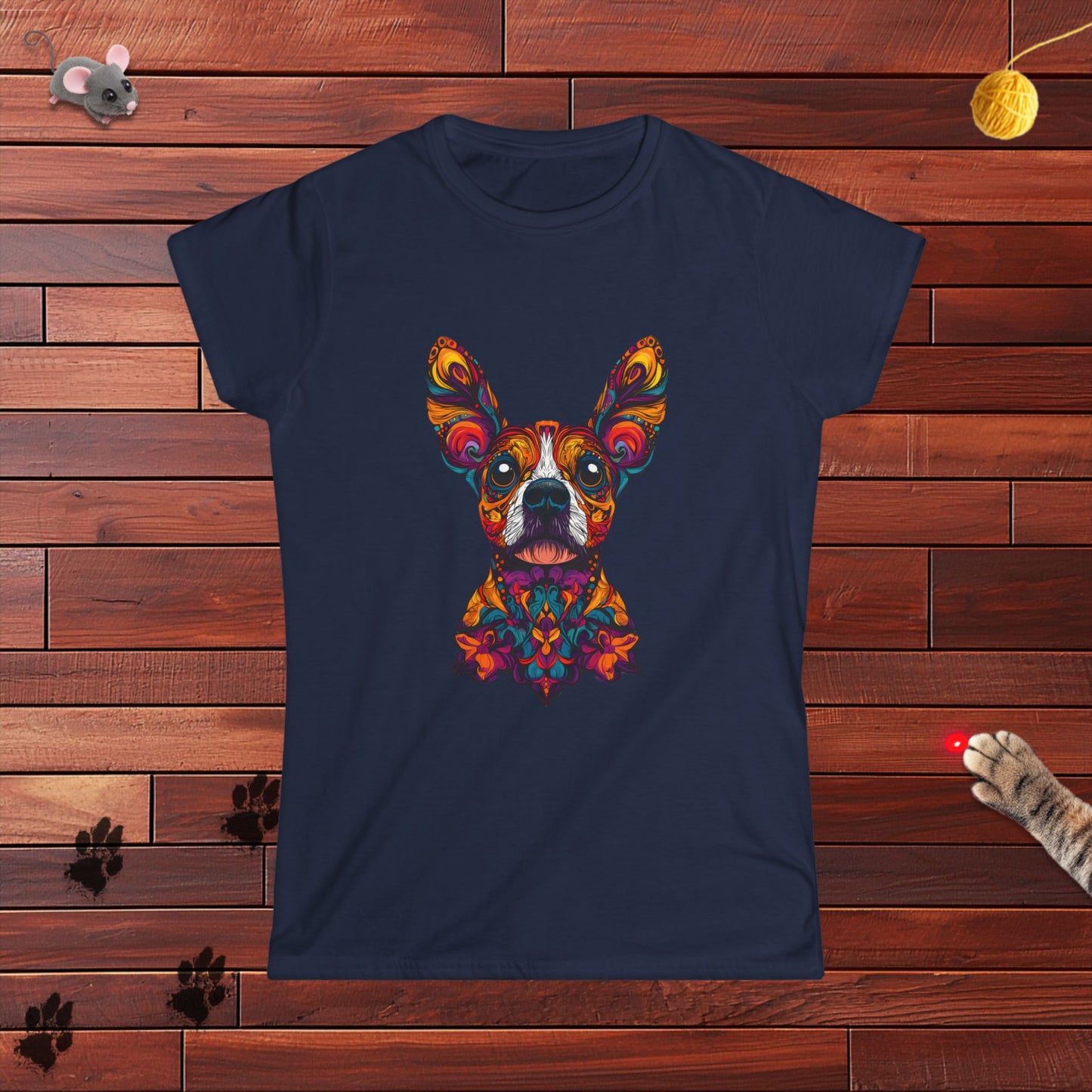 Dia De Muerte Frenchie Ladies Tee