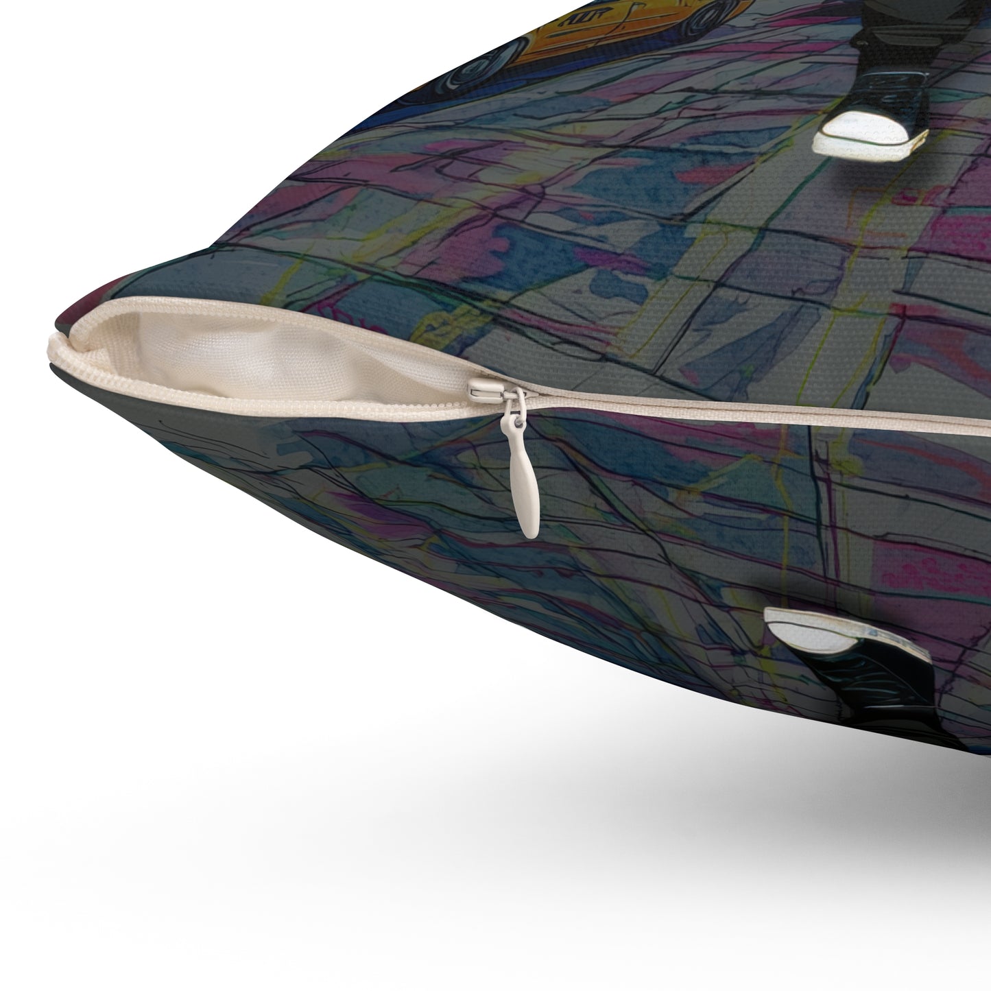 Street Cat Style Throw Pillow