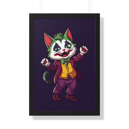 The Joker Cat Framed Wall Art