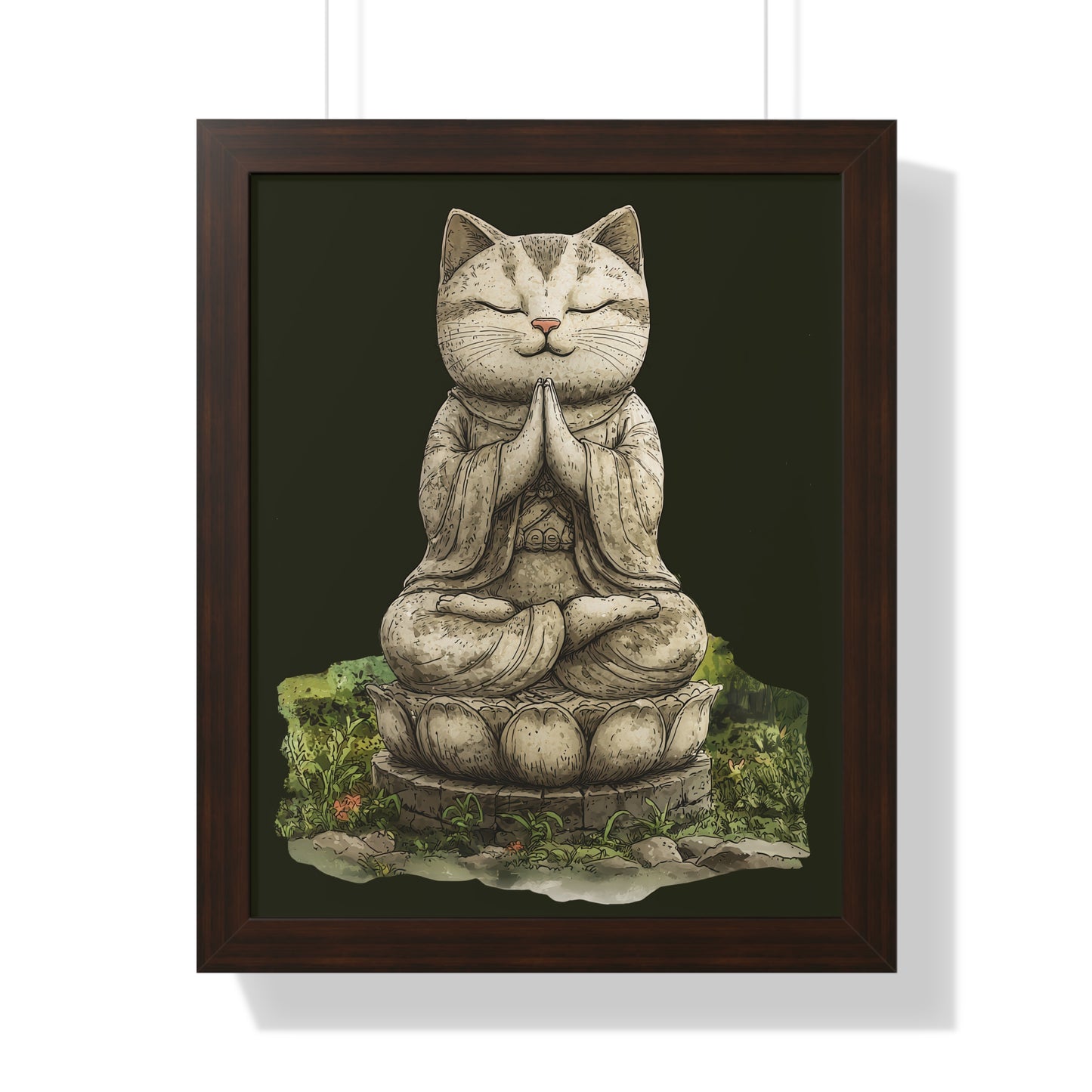 Purrfectly Zen Framed Wall Art