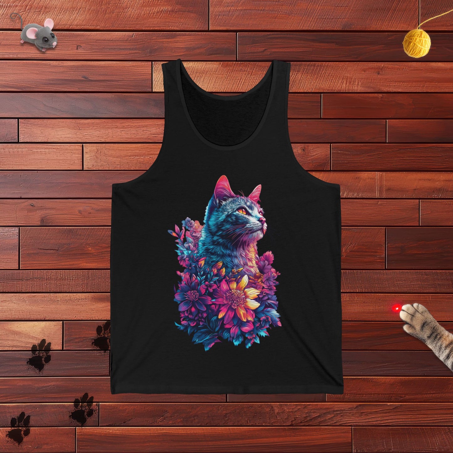 Floral Cat Tanktop