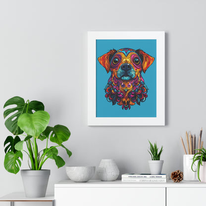 Dia De Muerte Perrito Framed Wall Art