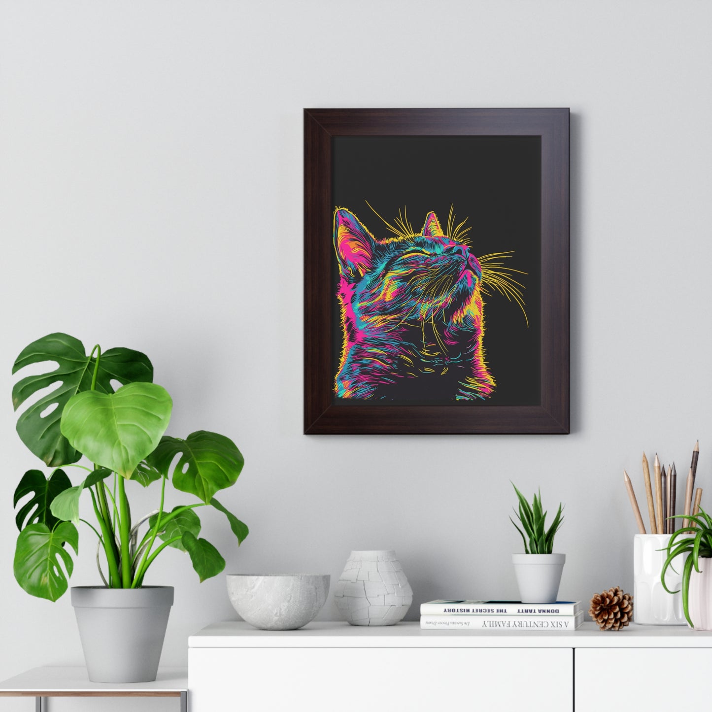 Electric Whiskers Framed Wall Art