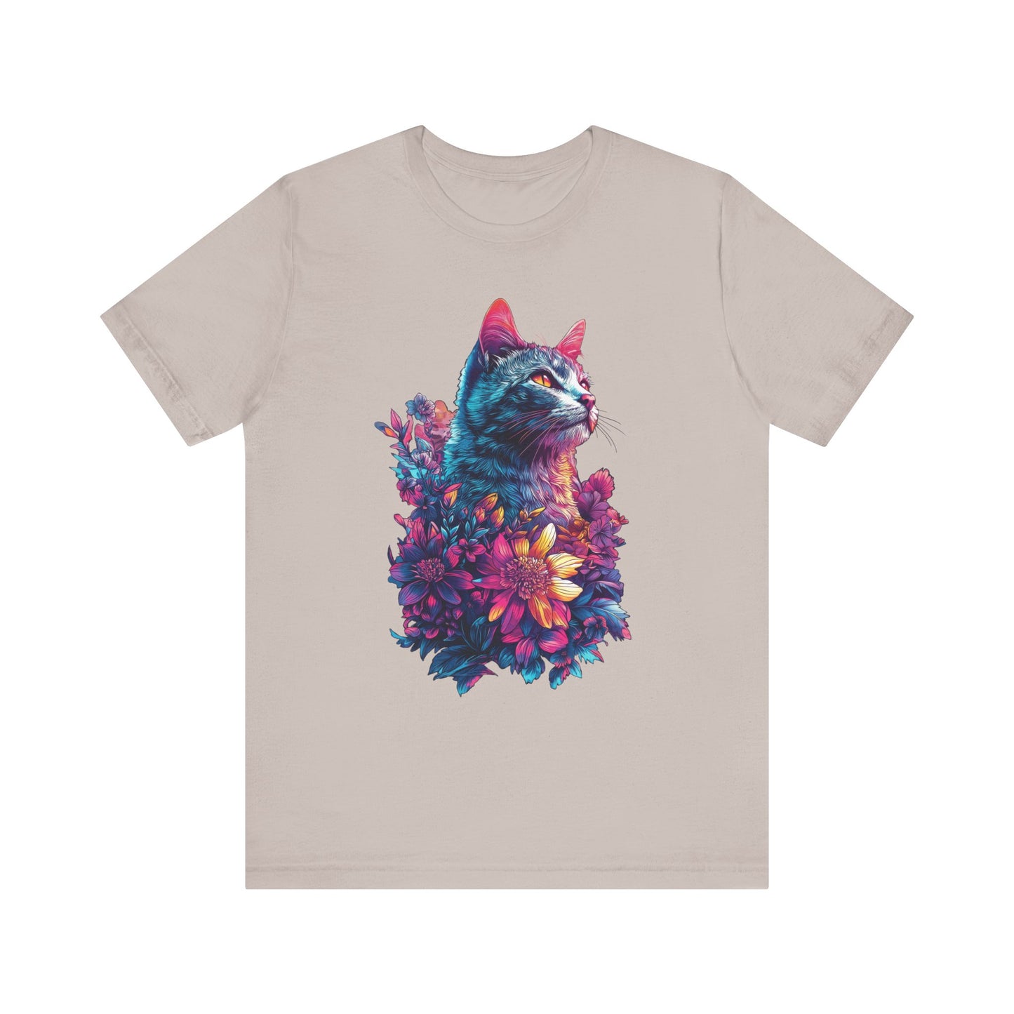 Floral Cat Mens Tee