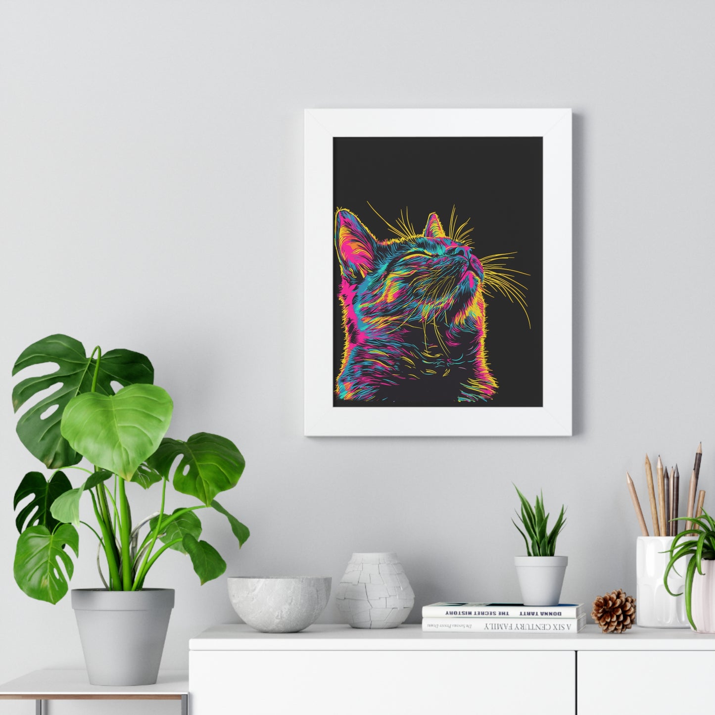 Electric Whiskers Framed Wall Art