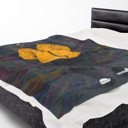 Street Cat Style Velveteen Plush Blanket
