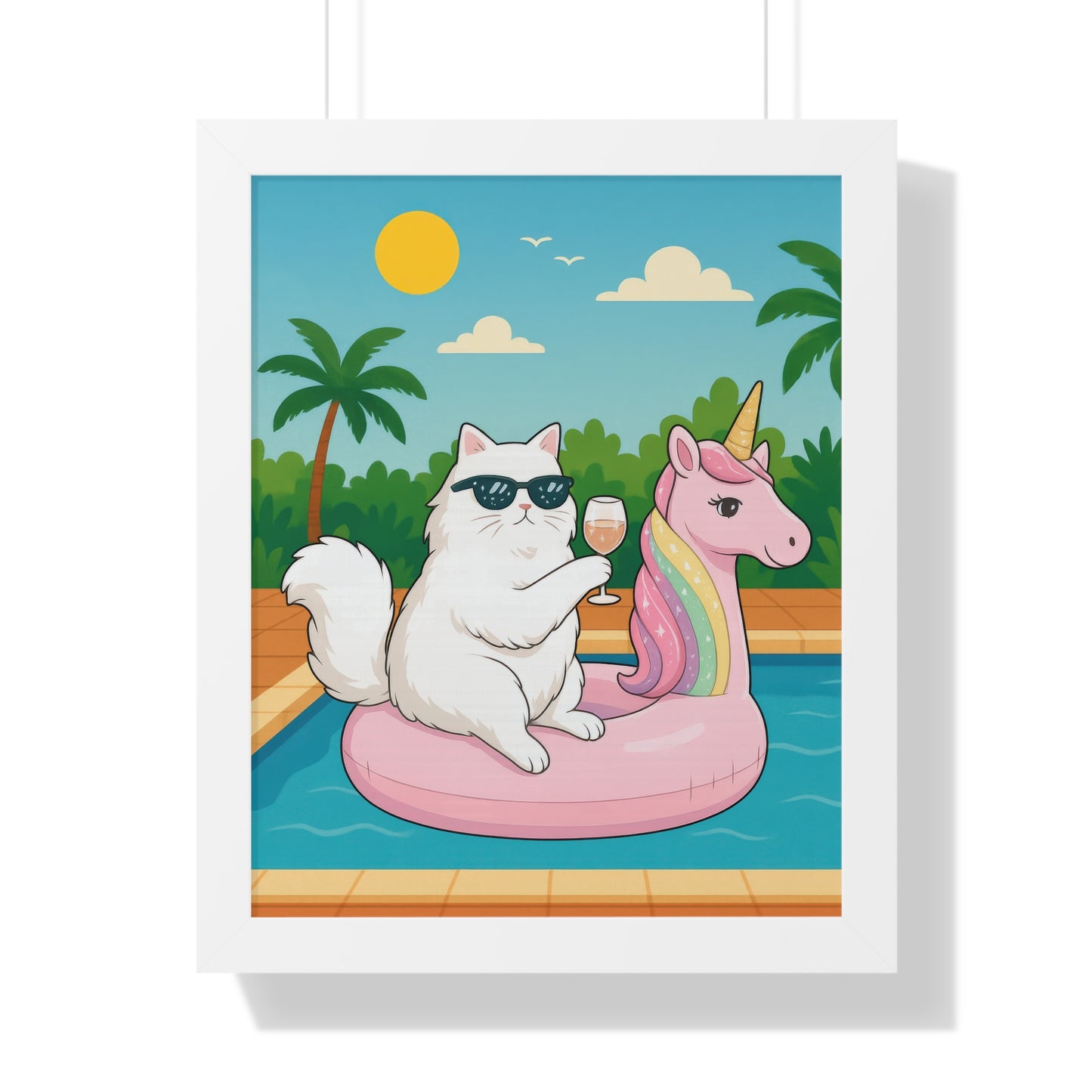 Meowmosa Vibes Framed Wall Art