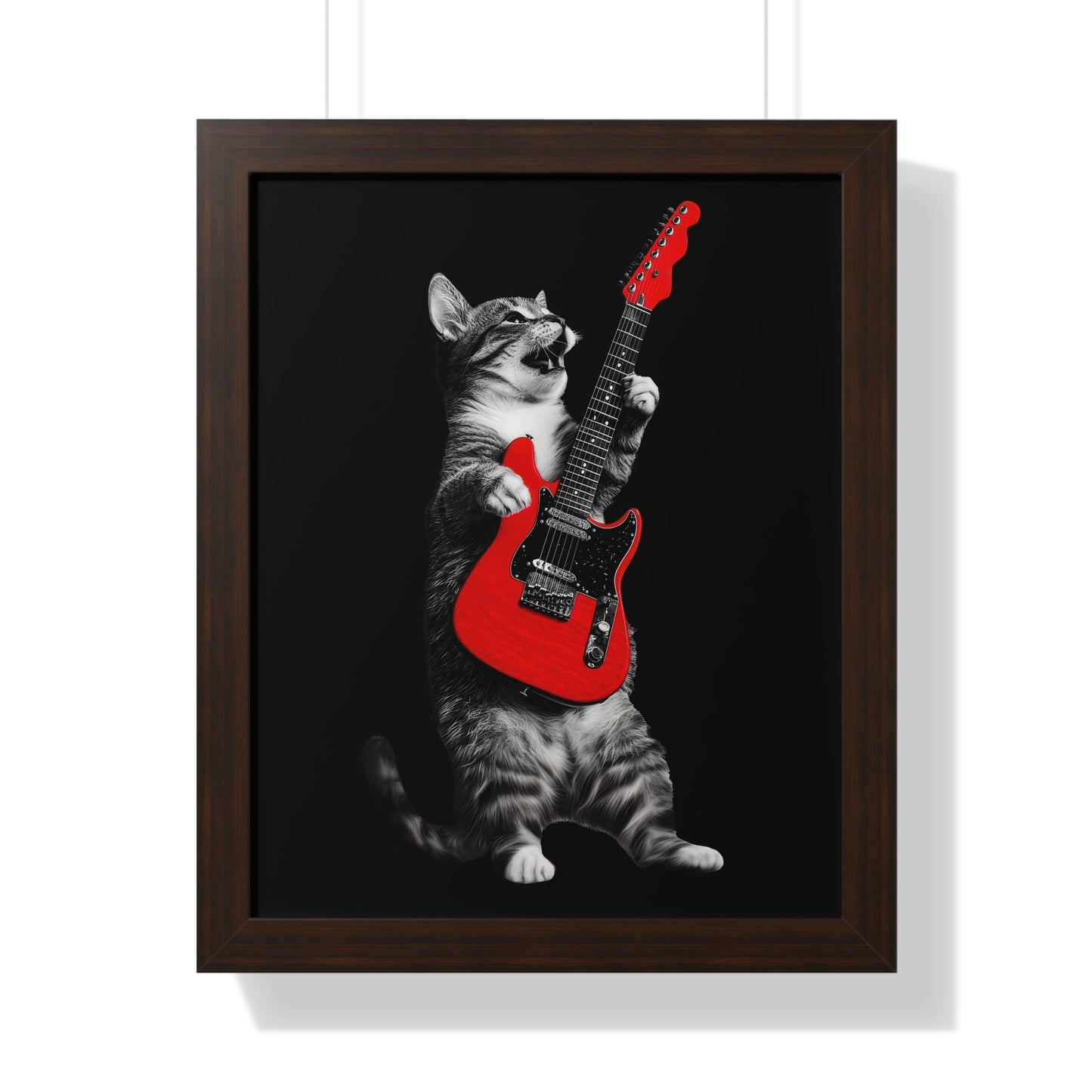 Guitar Gato Framed Wall Art