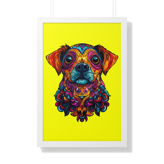 Dia De Muertos Perrito Framed Wall Art