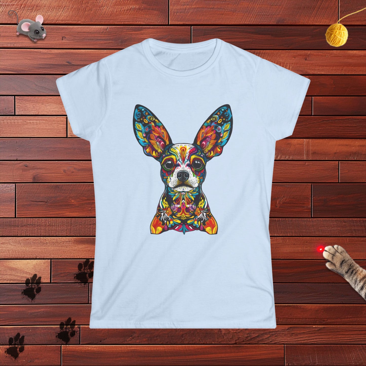 Dia De Muerte Doggo Ladies Tee