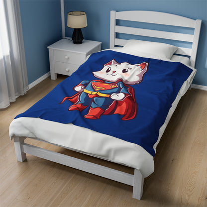 Supercat Velveteen Plush Blanket