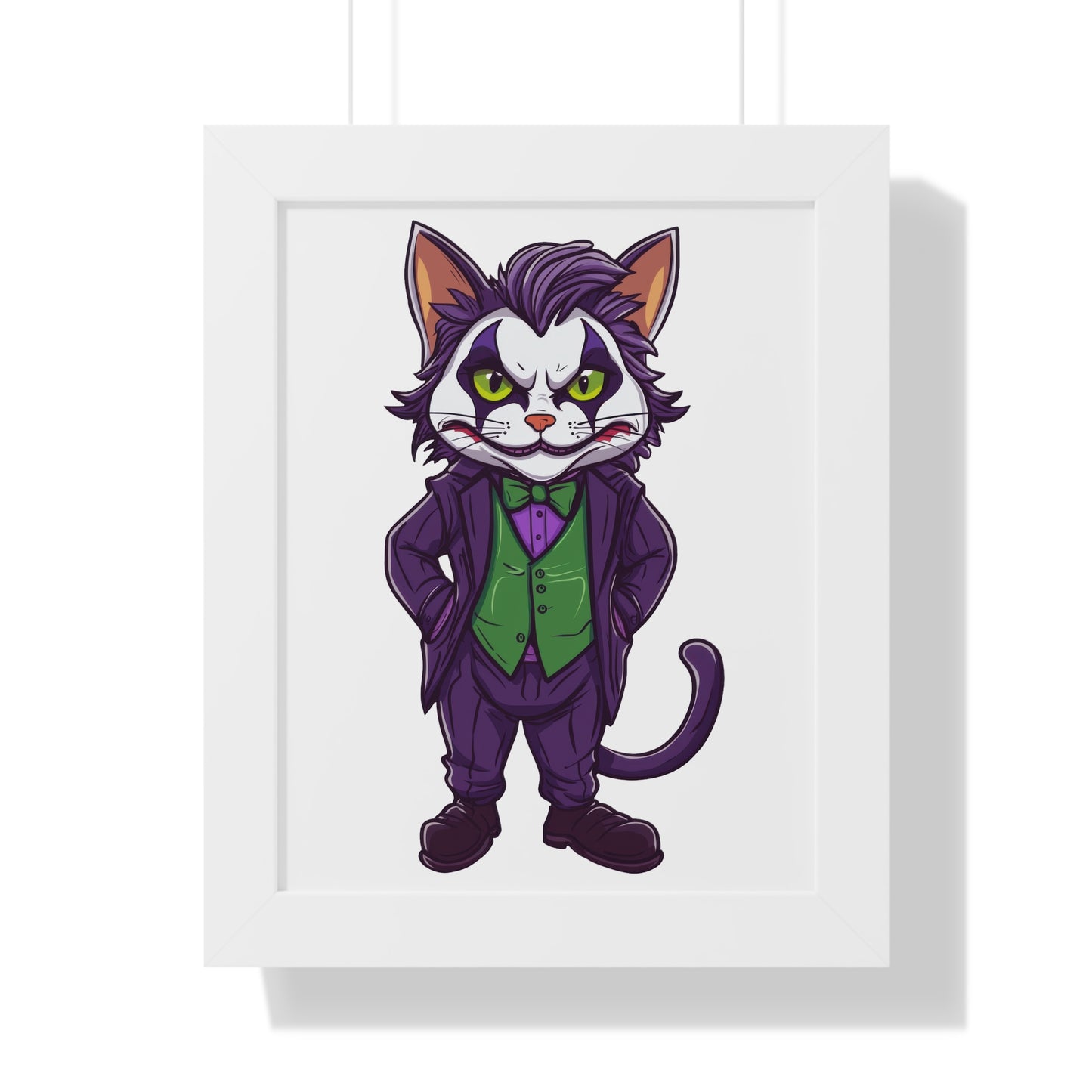 Joker Cat Framed Wall Art