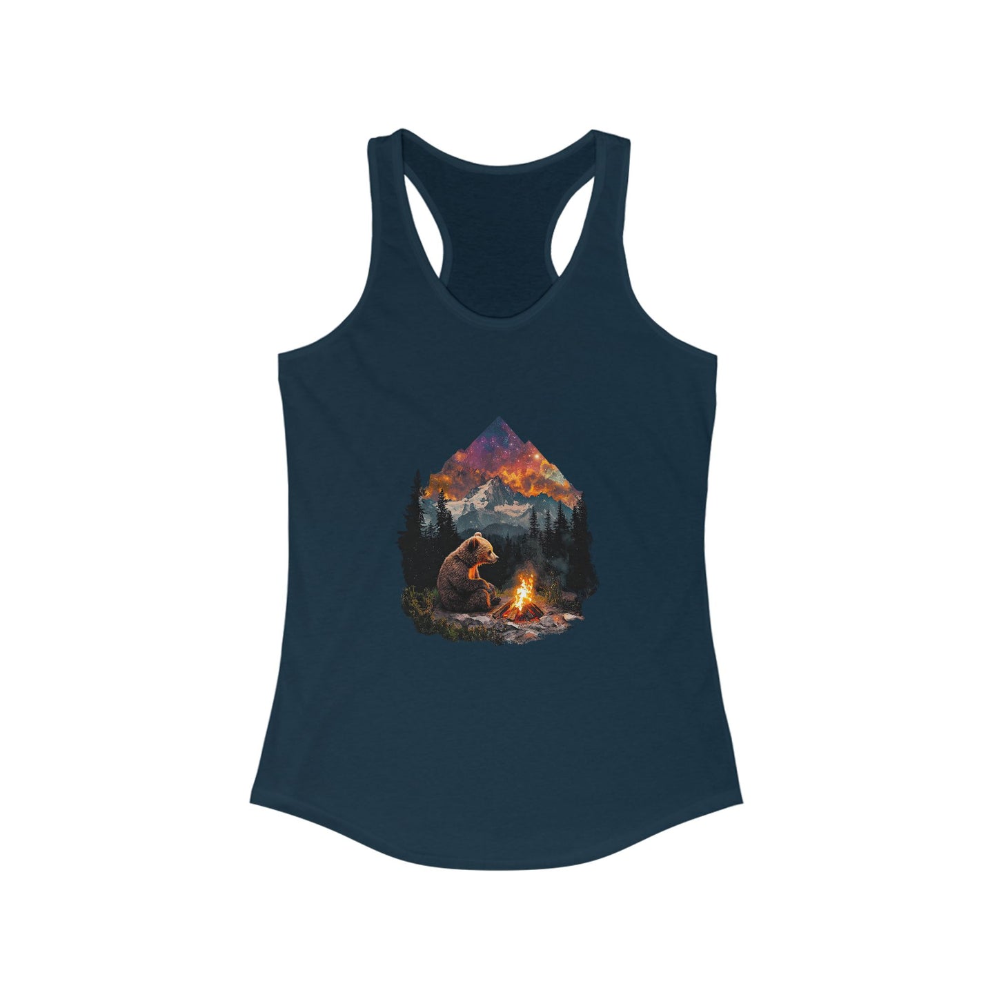 Camping Bear Ladies Tank