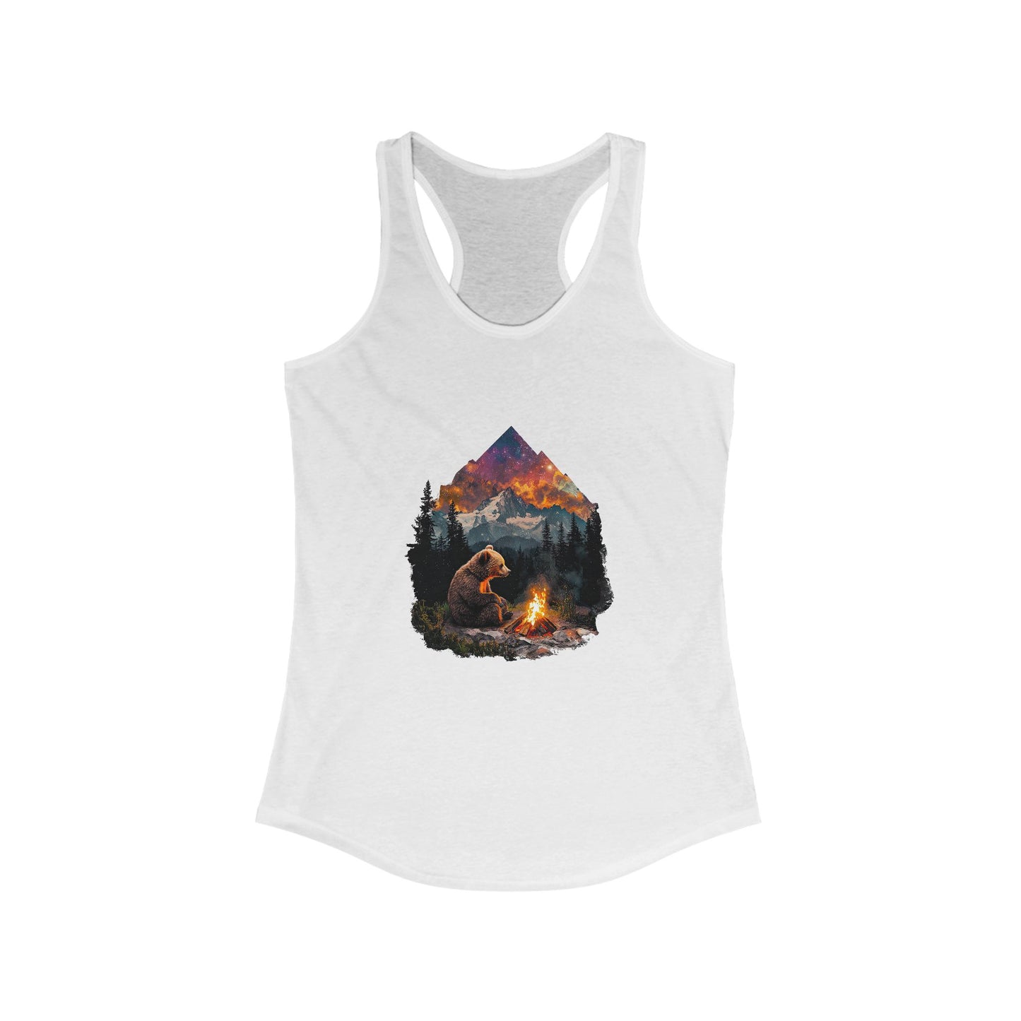 Camping Bear Ladies Tank