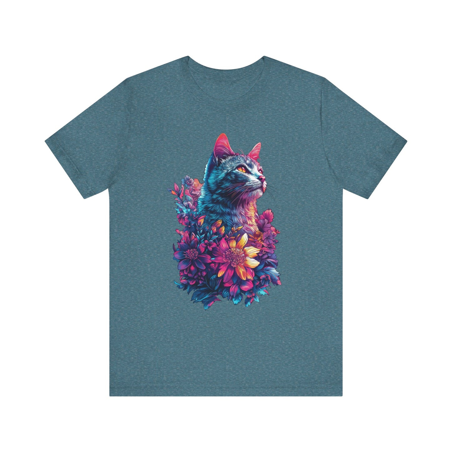 Floral Cat Mens Tee