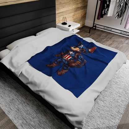 Captain Americat Velveteen Plush Blanket