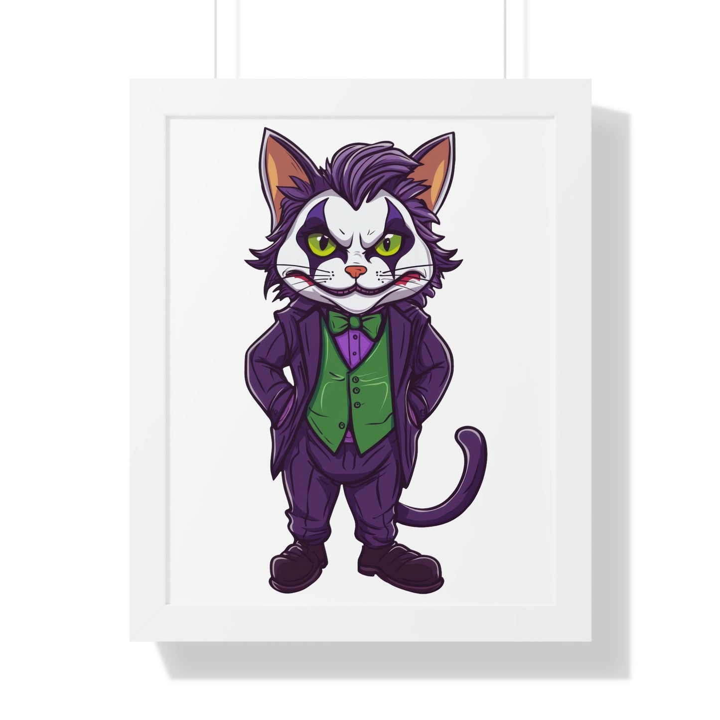 Joker Cat Framed Wall Art