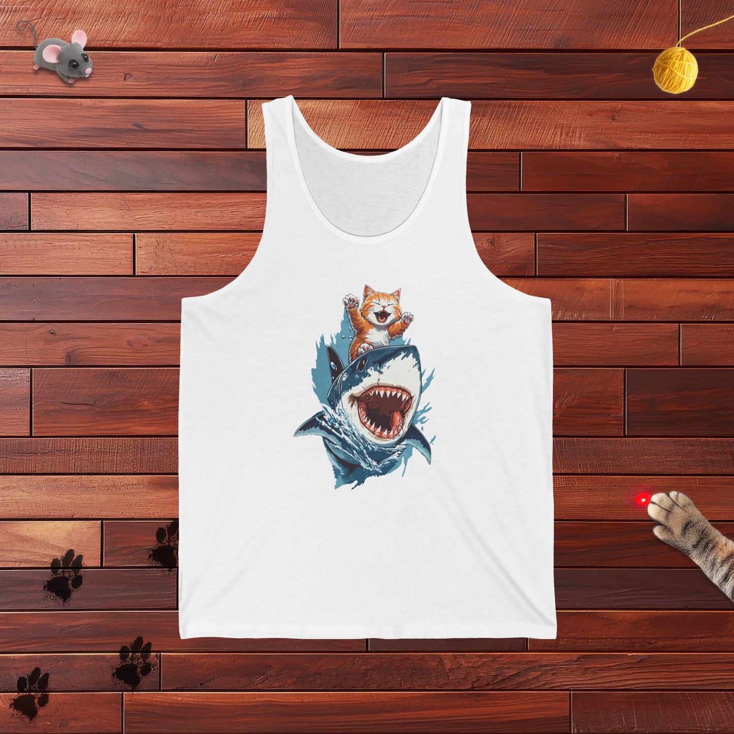 Shark Surfing Mens Tank