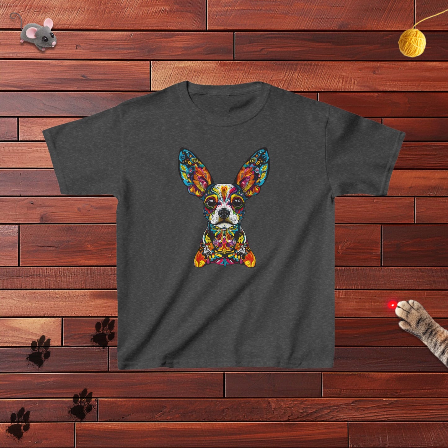 Dia De Muerte Doggo Kids Tee