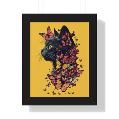 Butterfly Kitty Framed Wall Art