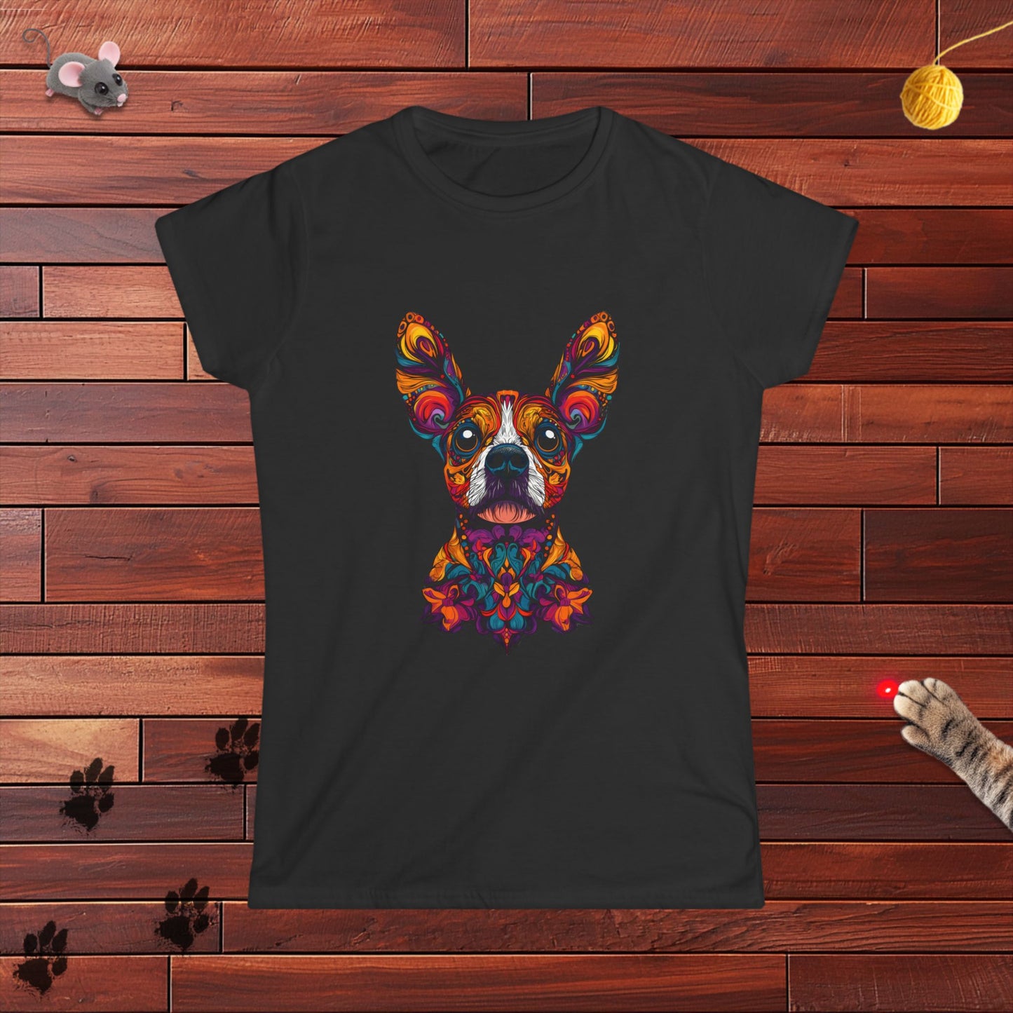 Dia De Muerte Frenchie Ladies Tee