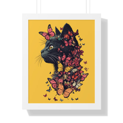 Butterfly Kitty Framed Wall Art