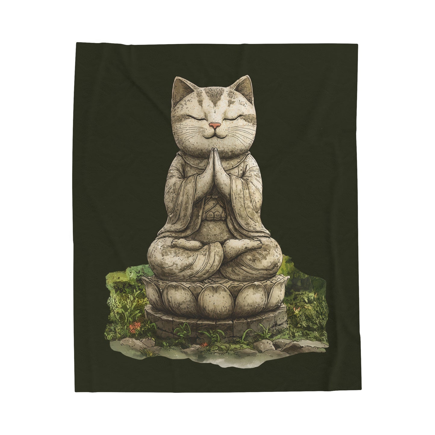 Purrfectly Zen Velveteen Plush Blanket