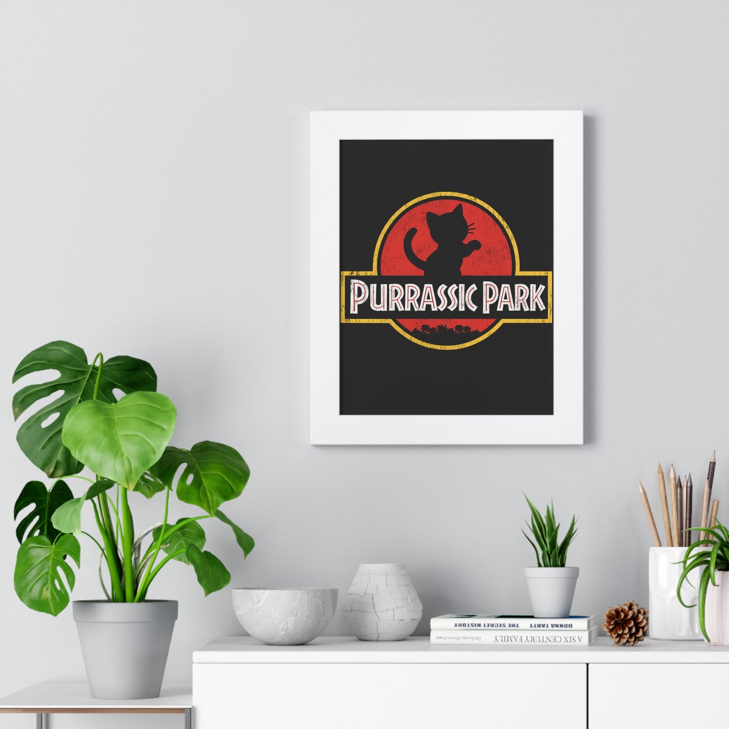 Purrassic Park Framed Wall Art