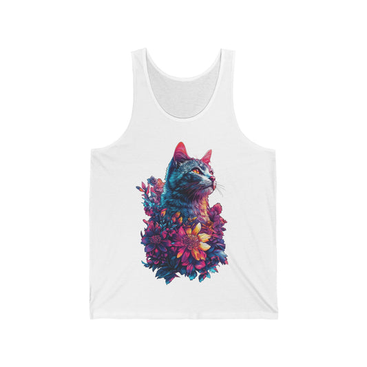 Floral Cat Men's Tank