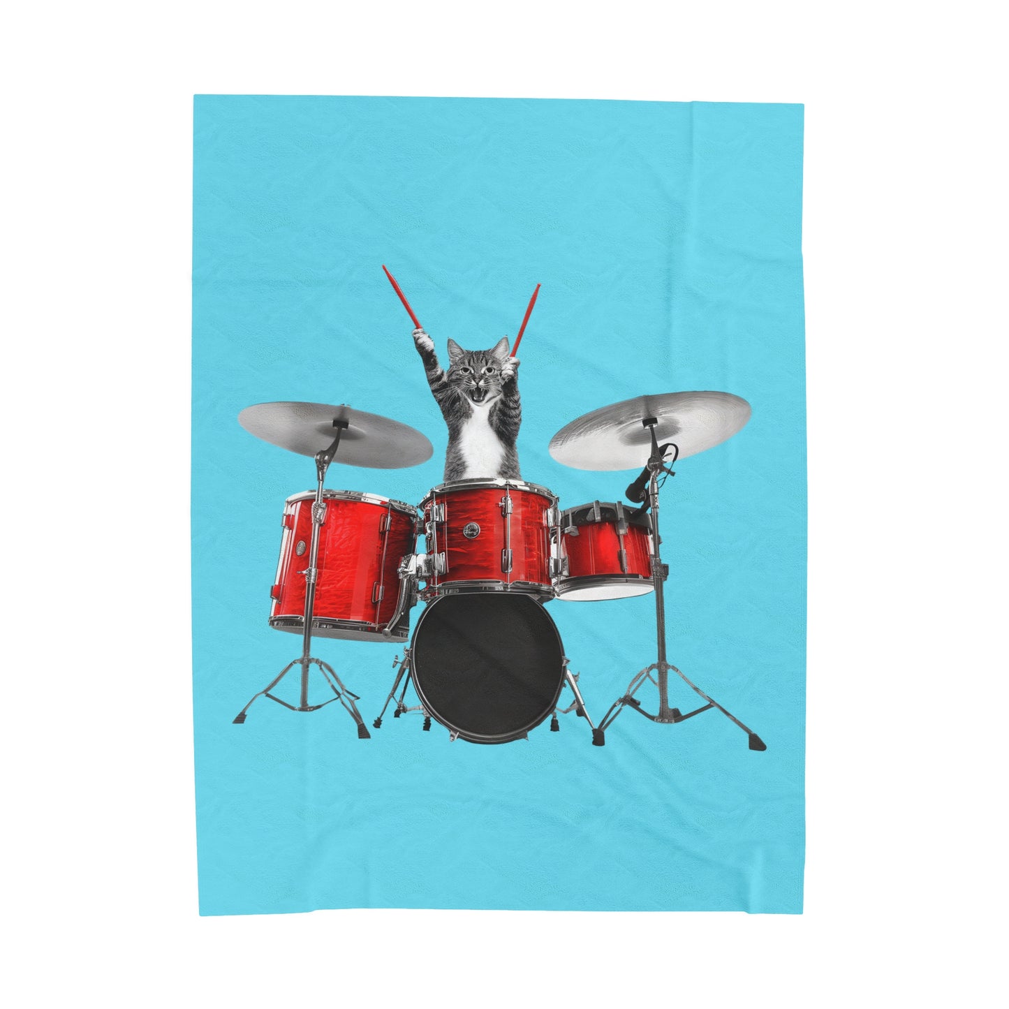 The Cutest Drummer Velveteen Plush Blanket