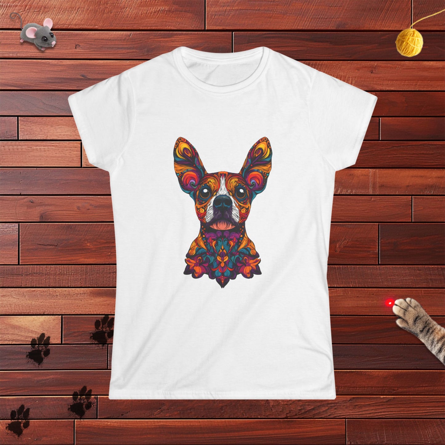 Dia De Muerte Frenchie Ladies Tee