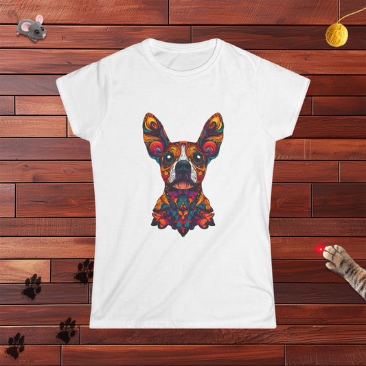 Dia De Muerte Frenchie Ladies Tee