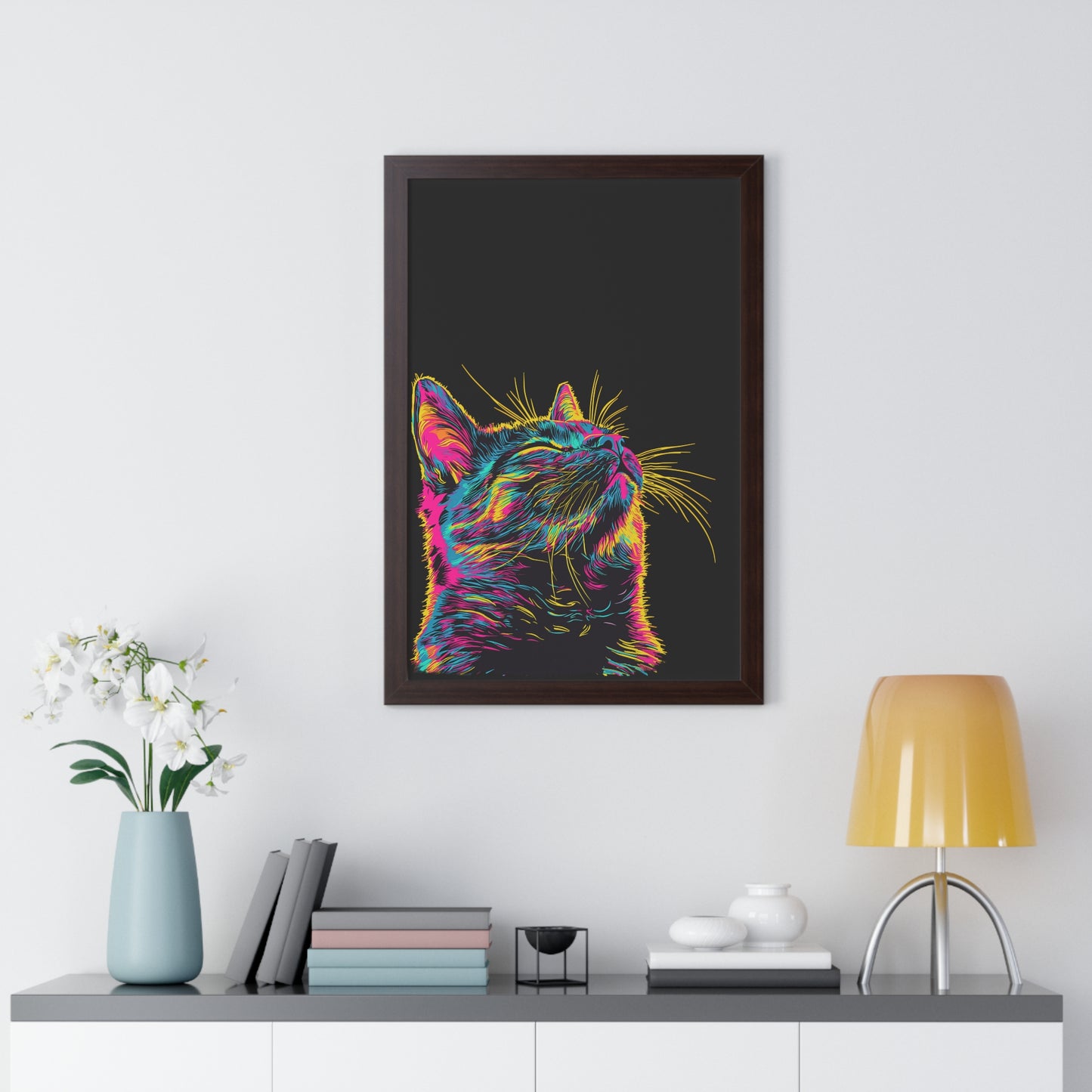 Electric Whiskers Framed Wall Art