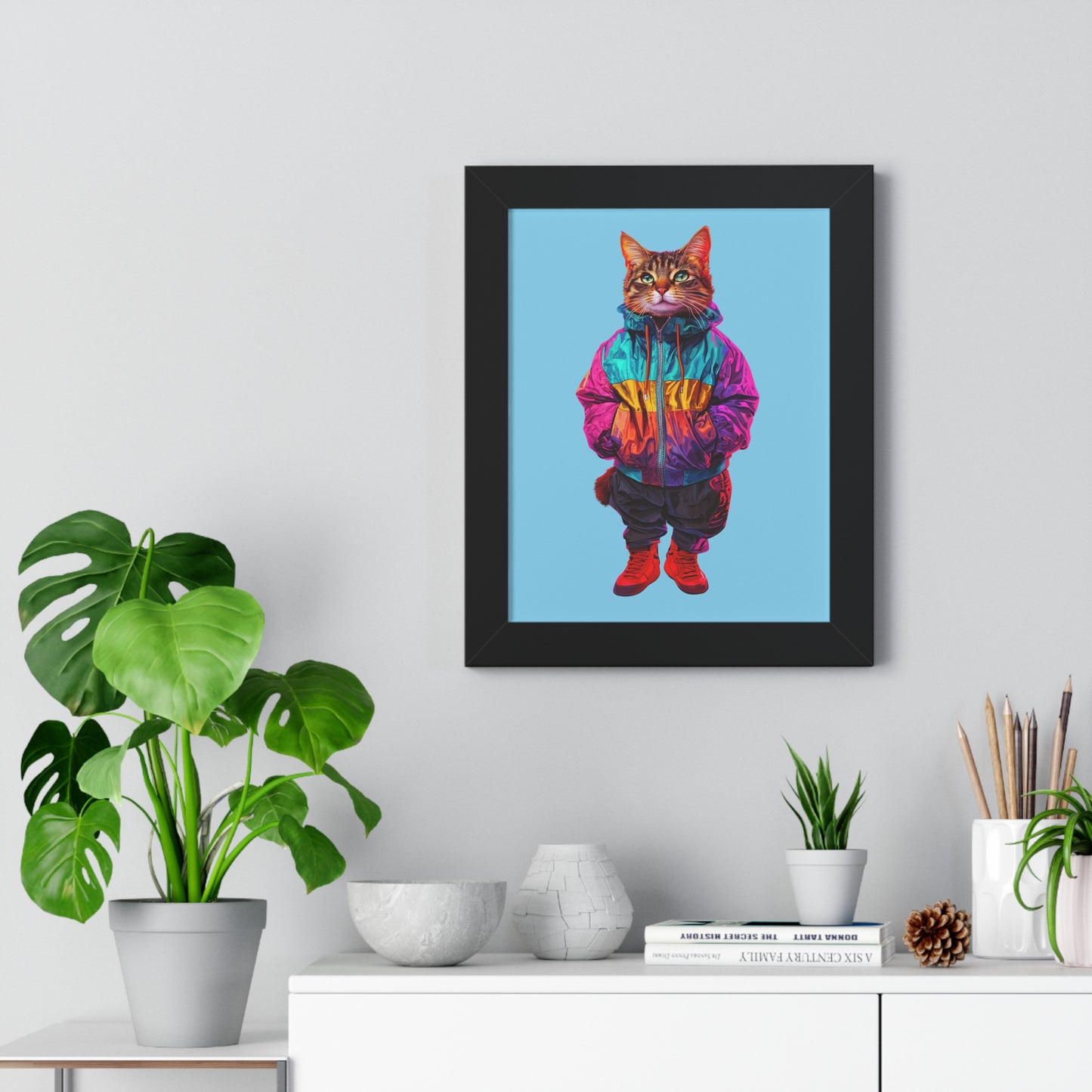 Swagger Cat Framed Wall Art