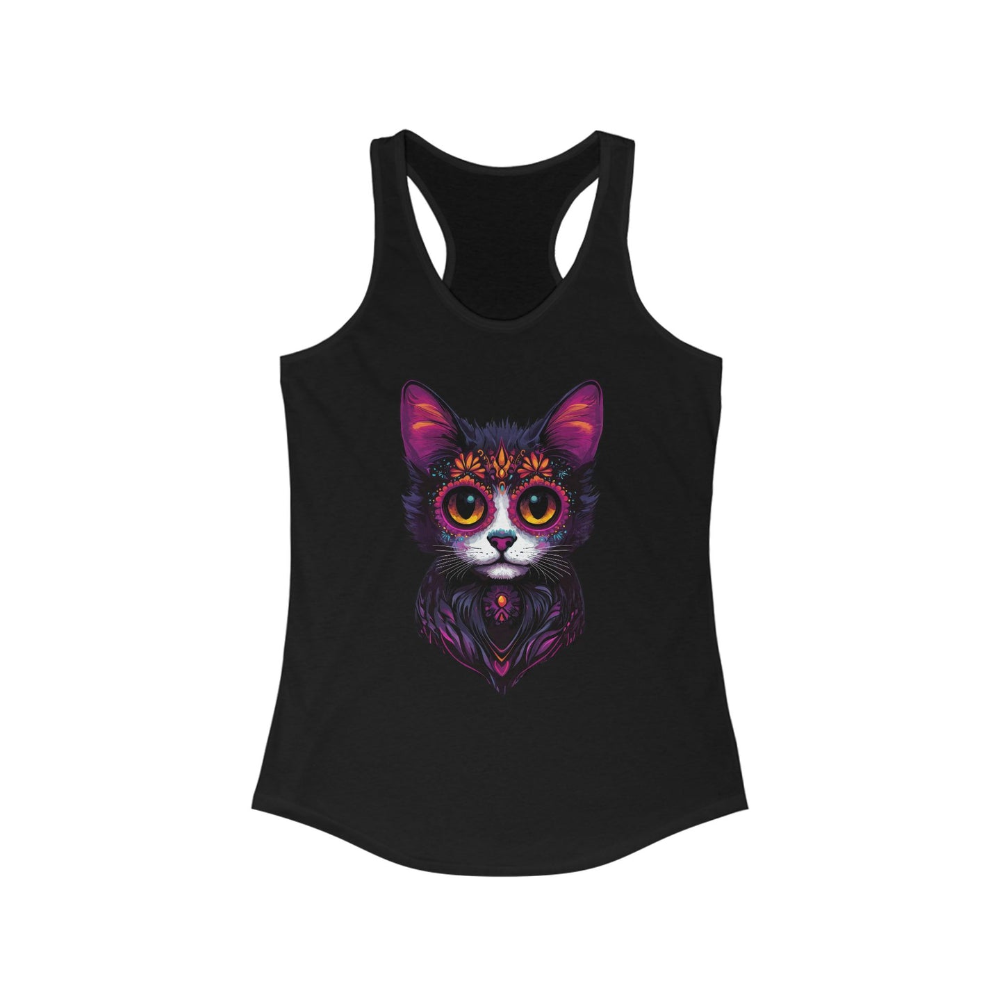 Dia De Muerte Gatito Ladies Tank