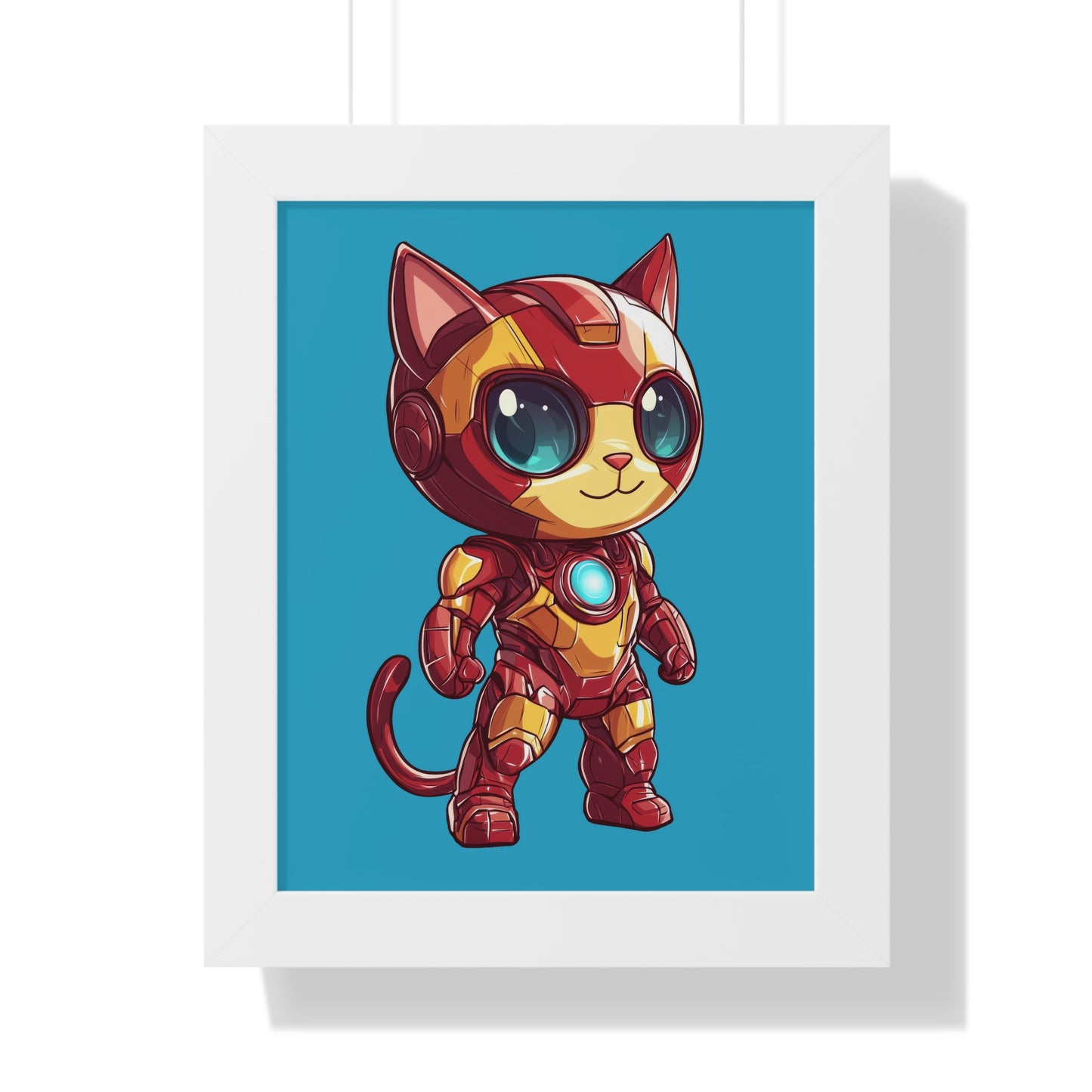 Iron Cat Framed Wall Art