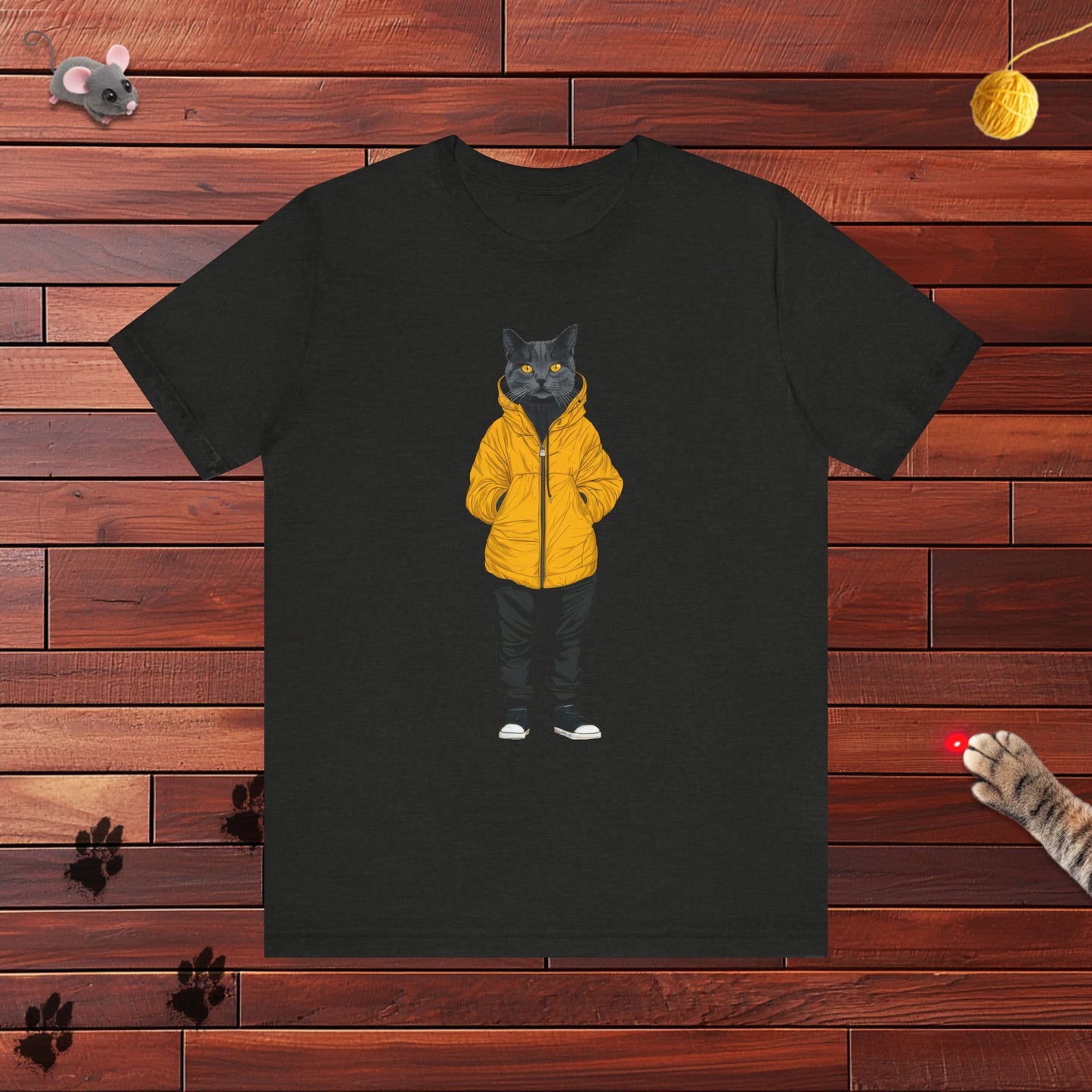 Yellow Jacket Cat Mens Tee