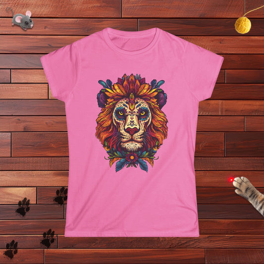 Dia De Muerte Lion Ladies Tee