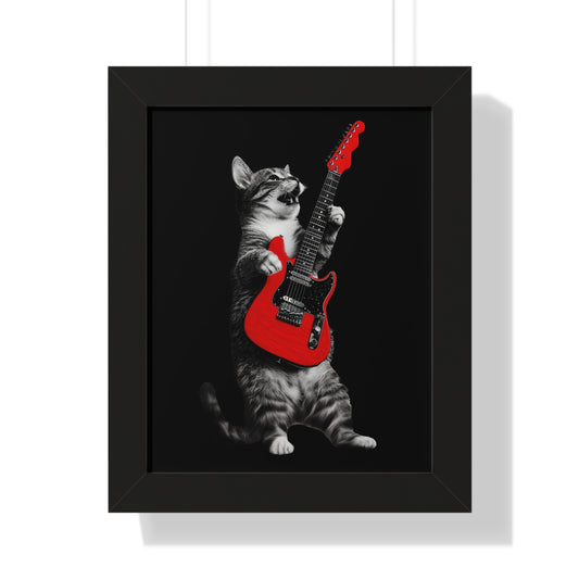 Guitar Gato Framed Wall Art