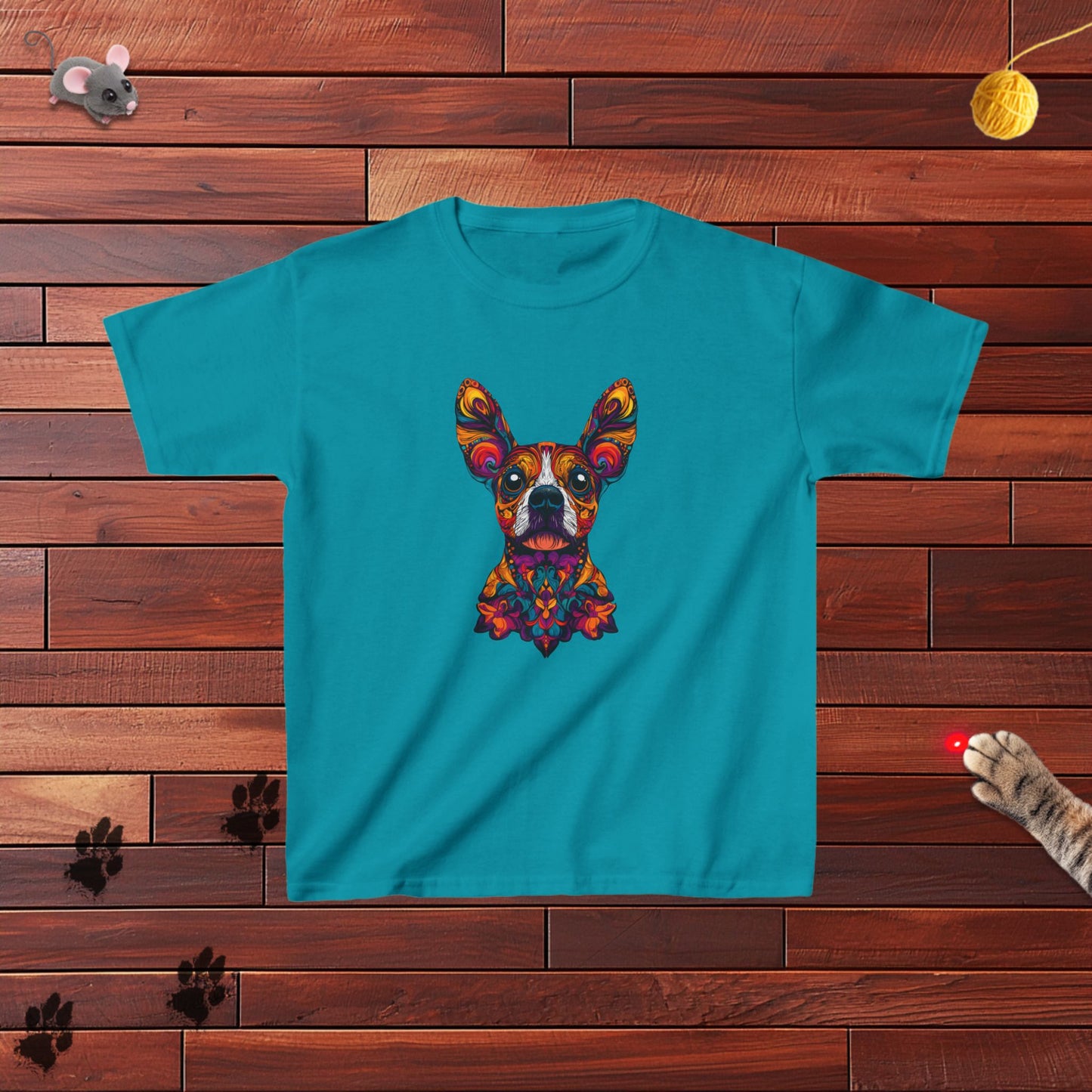 Dia De Muerte Frenchie Kids Tee