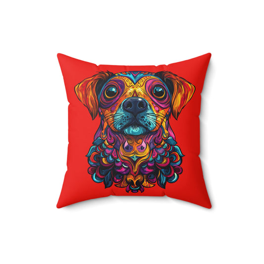 Dia De Muerte Perrito Throw Pillow